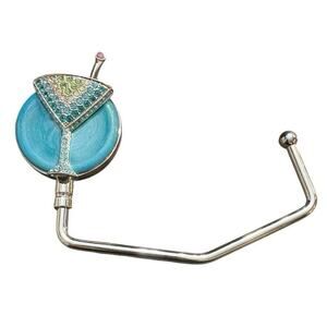 SPRING STREET DESIGN CRYSTAL MARTINI GLASS HANDBAG HOLDER